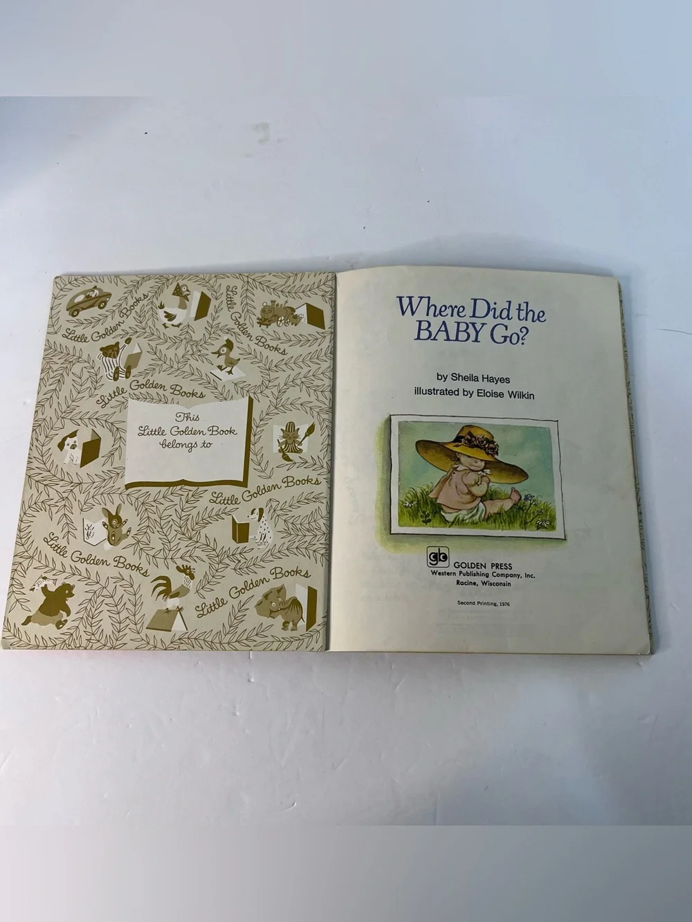 Where Did the Baby Go? ~ 1st ed. childrens Little Golden Book 116, Eloise Wilkin